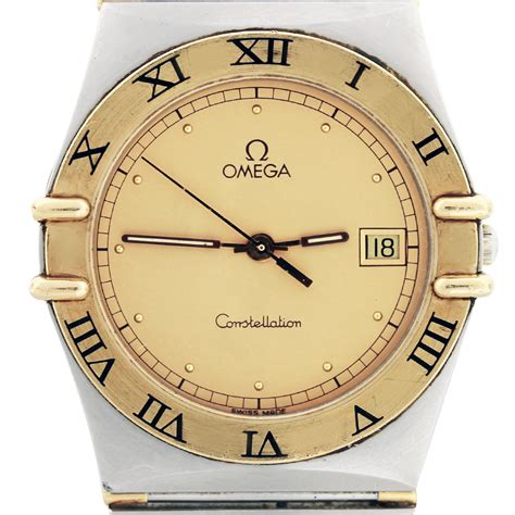 omega constellation 18kt yellow gold automatic men's watch|omega constellation 18k white gold.